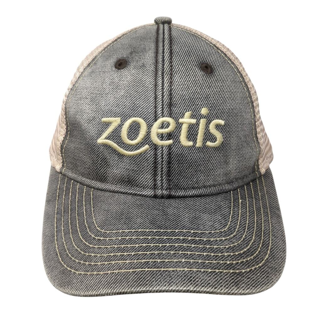Zoetis Strapback Baseball Cap Multi OS Adjustable Mesh Back Embroidered PAC